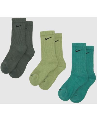 Nike Everyday Plus Socks 3 Pack - Green