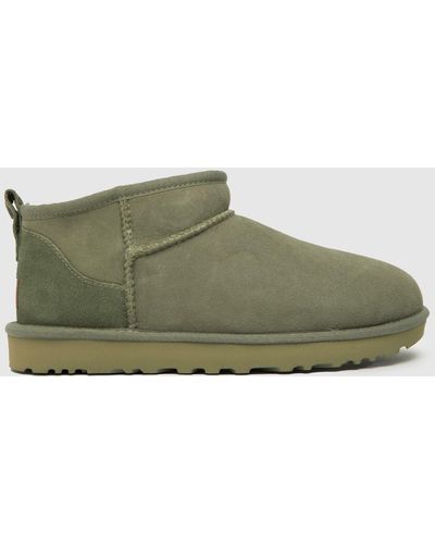 UGG Classic Ultra Mini Boots In - Green