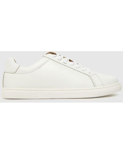 Schuh Wayne Leather Trainers In - White