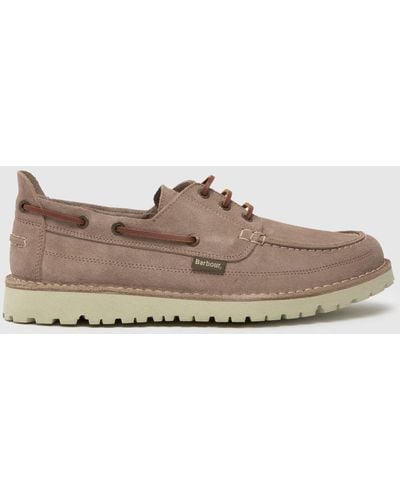 Barbour Mousa Boat Shoes In - Brown