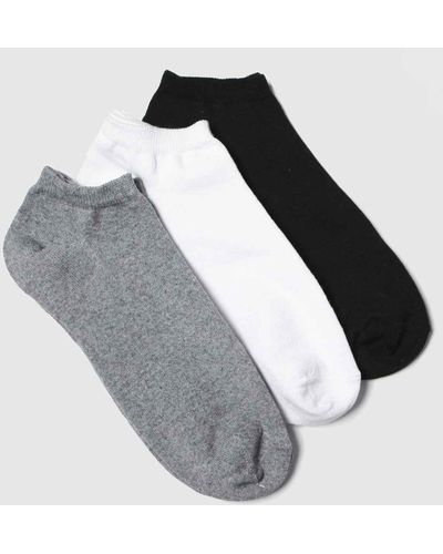 Schuh Black & White Trainer Socks 3 Pack - Grey