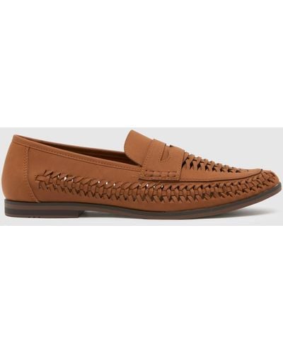 Schuh Reem Woven Loafer Shoes - Brown