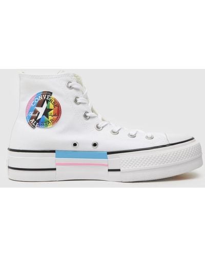 Converse All Star Lift Pride Trainers In - White