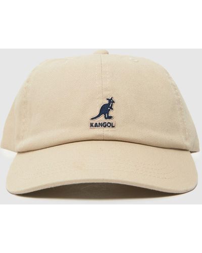 Kangol Washed Baseball Cap - Natural