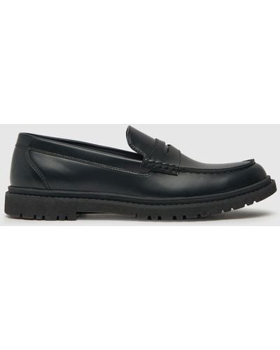 Schuh Robert Penny Loafer Shoes In - Black