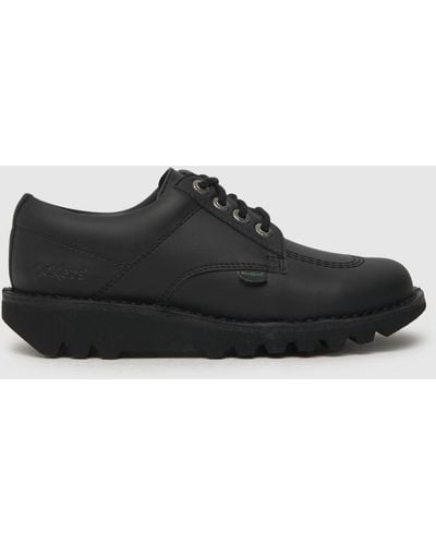 Kickers Ladies Kick Lo Vegan Flat Shoes - Black