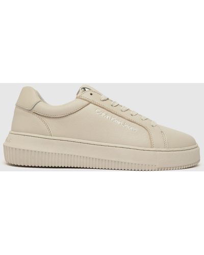 Calvin Klein Ck Jeans Chunky Cupsole 3 Trainers In - Natural