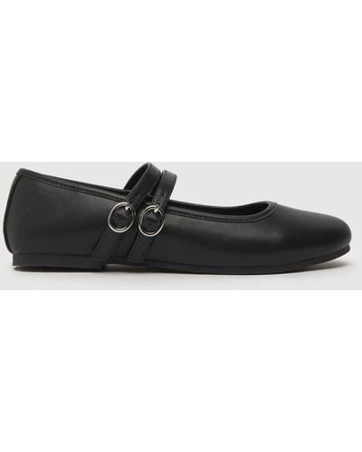 Schuh Lorey Mary-jane Ballerina Flat Shoes In - Black