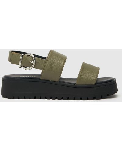 Schuh Tanya Chunky Flatform Sandals - Green