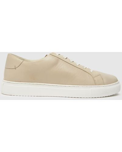 Schuh Walt Leather Trainers In - Natural
