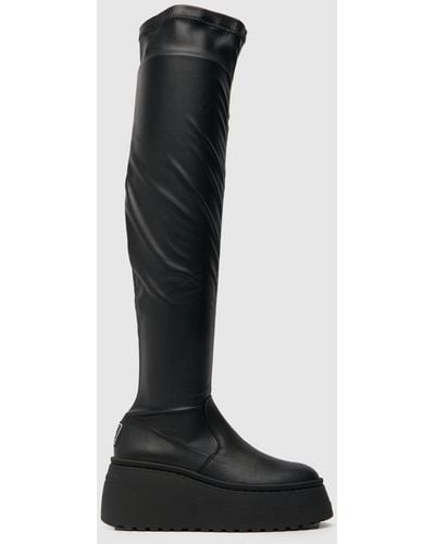 Steve Madden Ladies Phaeline Knee High Boots - Black