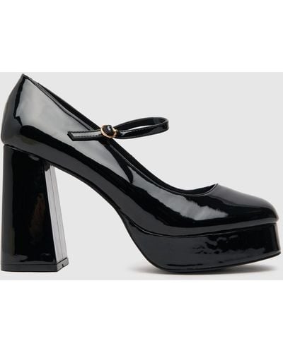 Schuh Stassy Mary Jane Platform High Heels In - Black