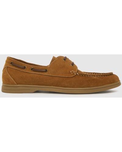 Schuh Pablo Suede Boat Shoes In - Brown
