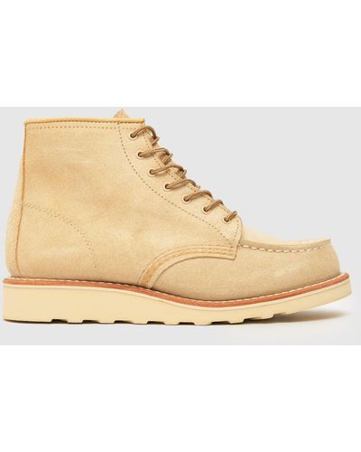 Red Wing 6-inch Classic Moc Toe Boots In - Natural