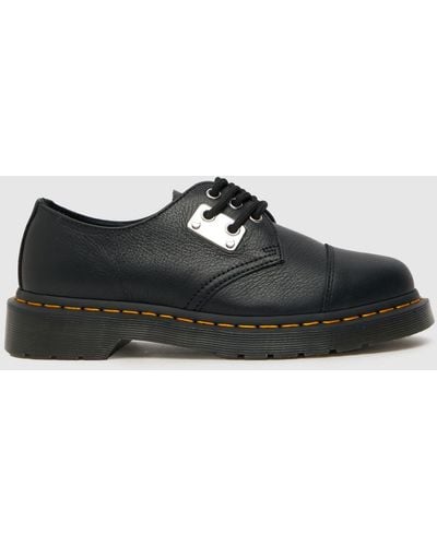 Dr. Martens 1461 Hardware Flat Shoes In - Black
