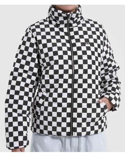 Vans Foundry Checkerboard Jacket In Black & White