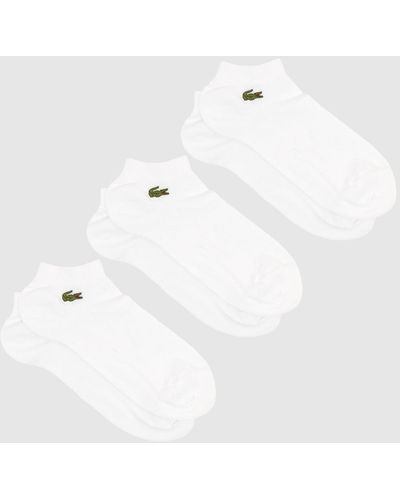 Lacoste Core Ankle Socks 3 Pack - White