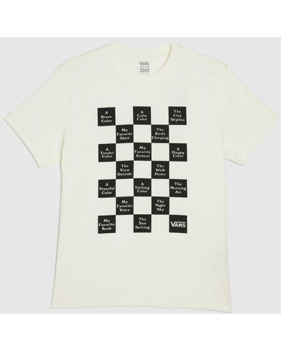 Vans Checkerboard 21 In White & Black