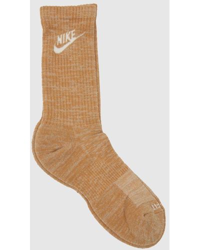 Nike Crew Socks 2 Pack - Brown