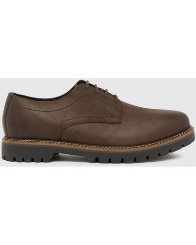 Schuh Paxon Leather Lace Shoes In - Brown