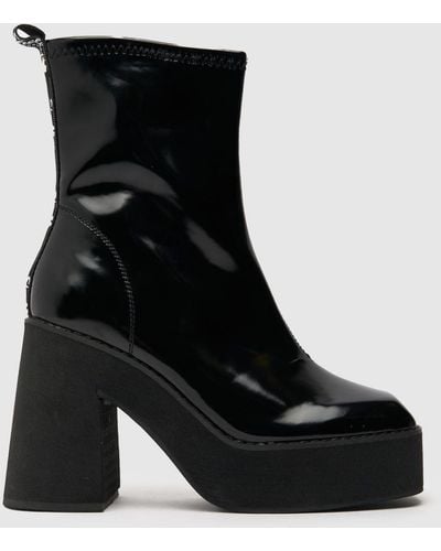 Shellys London Ladies Jupe Square Toe Boots - Black
