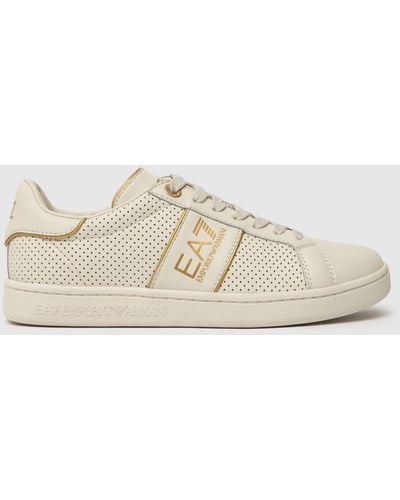 EA7 Classic Perforated Trainers In - Natural