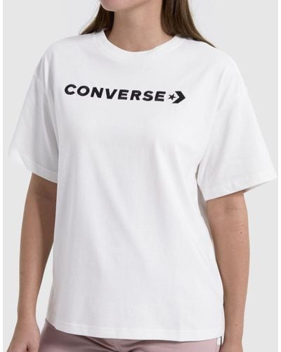 Converse Wordmark Relaxed T-shirt In - White