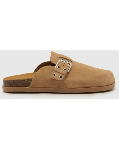 Schuh Tabbie Closed Toe Mule Sandals In - Brown