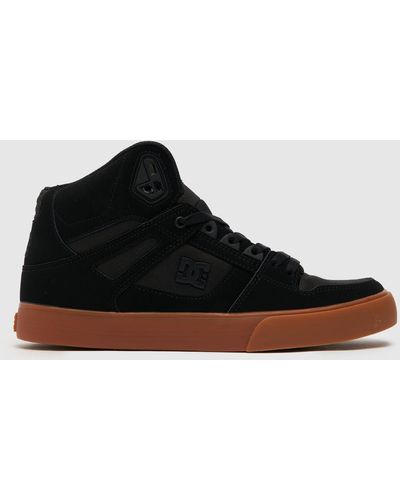 Dc Pure High Top Wc Trainers In - Black