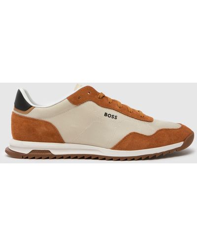 BOSS Zayn Low Trainers In - Brown