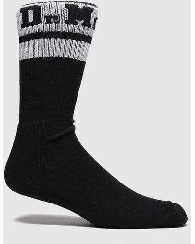 Dr. Martens Black & White Athletic Logo Sock