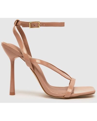 Schuh Sophina Patent Strappy Sandals In - Natural