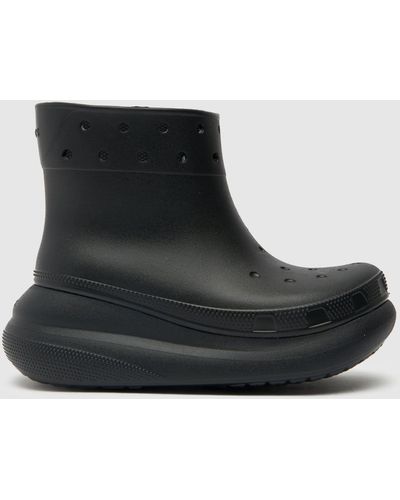 Crocs™ Ladies Classic Crush Rainboot Boots - Black