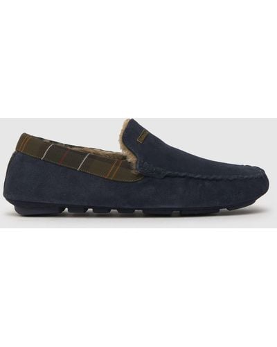 Barbour Monty Slippers In - Blue