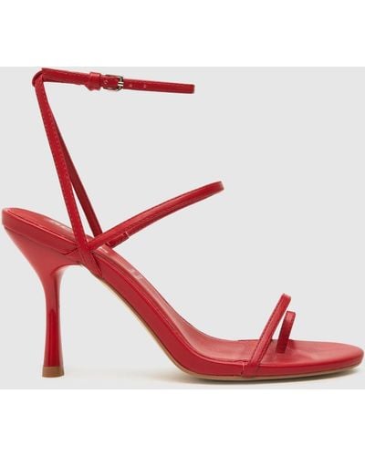 Schuh Stasia Toe Loop High Heels In - Red