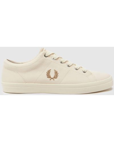 Fred Perry Baseline Twill Trainers In - Natural