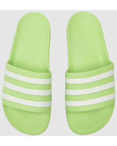adidas Adilette Aqua Slider Sandals - Green