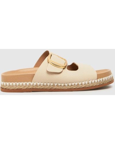 Schuh Tish Leather Buckle Sandal Sandals In - Natural