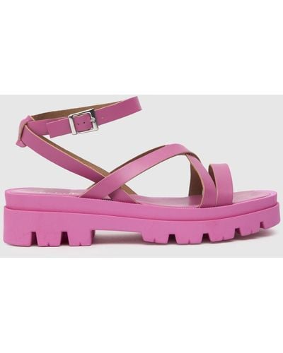 Schuh Tatum Chunky Strappy Sandals In - Pink