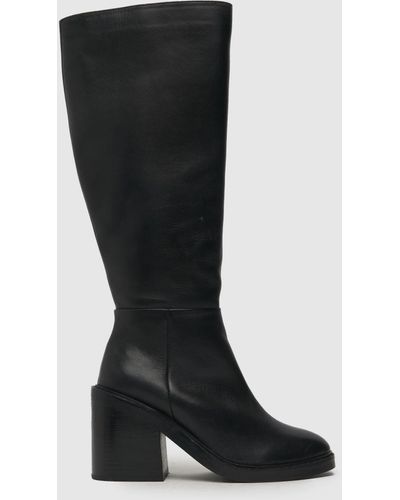 Schuh Ladies Delaney Platform Knee High Boots - Black