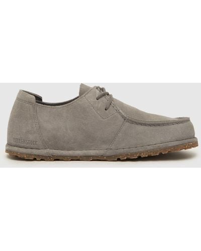 Birkenstock Utti Lace Flat Shoes In - Grey
