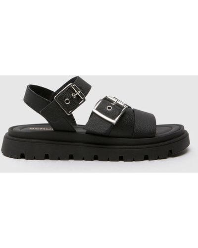 Schuh Tullia Buckle Sandals In - Black