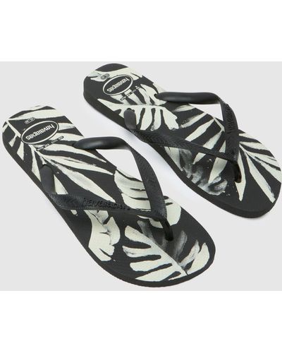 Havaianas Aloha Sandals - Black/white - Metallic
