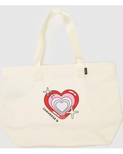 Converse Y2k Heart Tote Bag - White
