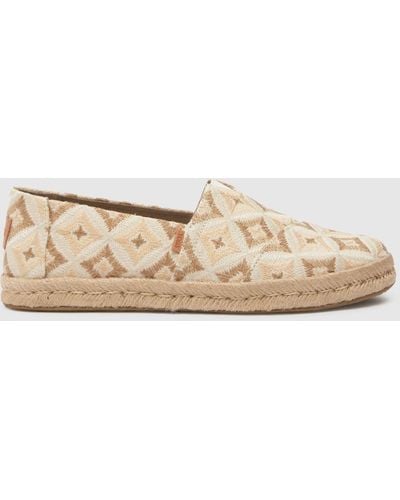 TOMS Alpargata Rope 2.0 Woven Flat Shoes In - Natural