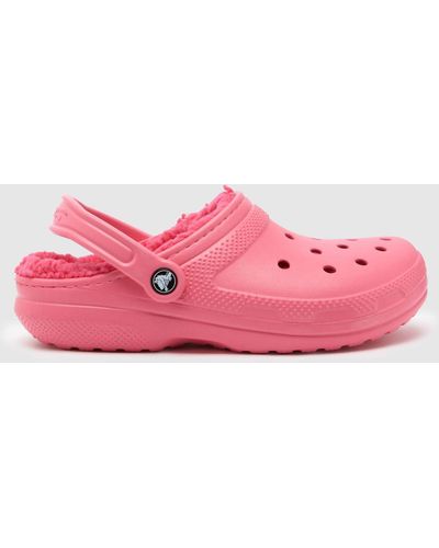 Crocs™ Classic Lined Clog Sandals In - Pink