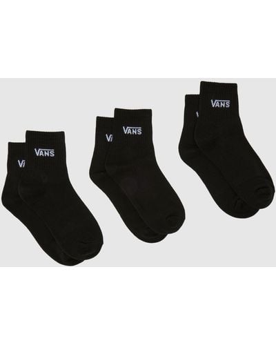 Vans Half Crew Sock 3 Pack - Black
