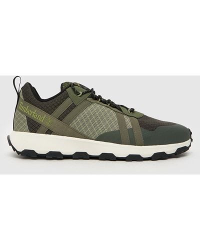 Timberland Winsor Trail Low Trainers In - Green