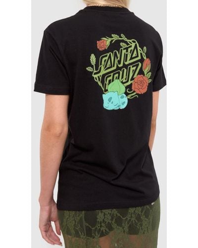 Santa Cruz Pokemon Grass Type 1 T-shirt In - Black
