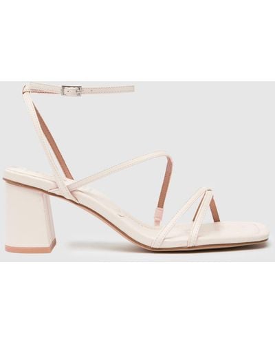 Schuh Sully Strappy Block High Heels In - White